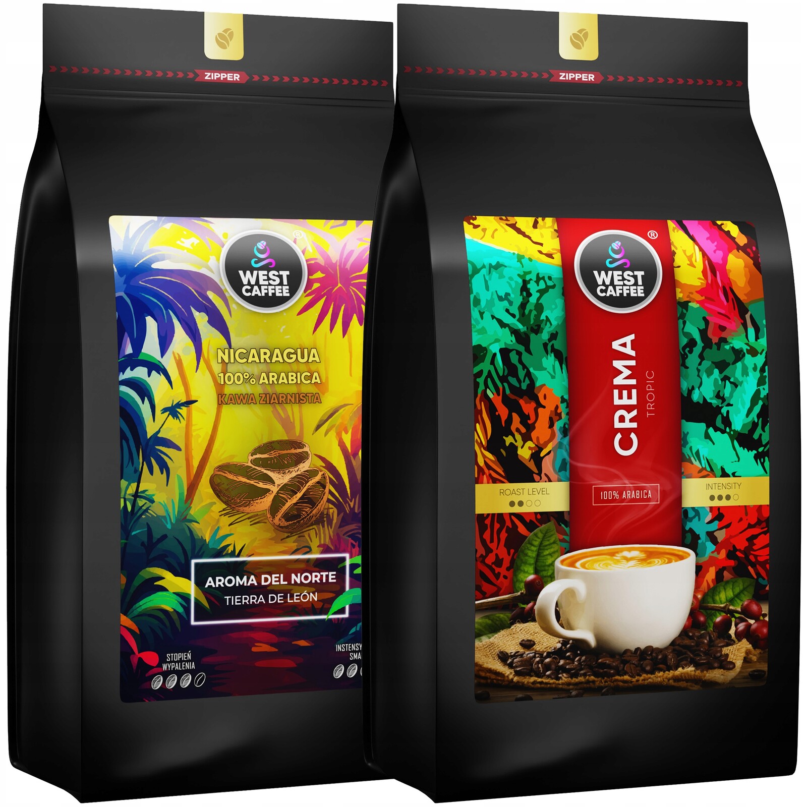 Káva Zrnková Set 2KG Crema Nikaragua 100% Arabica Čerstvě pražená