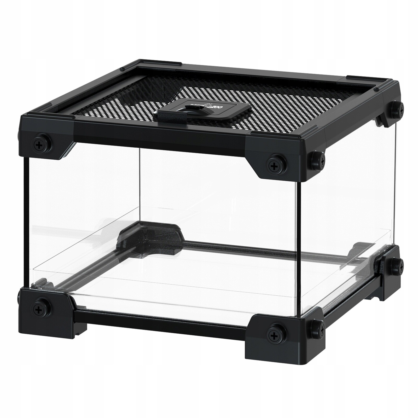 Malé Skleněné Terárium S Výklopnou Síťkou Pro Plazy, Obojživelníky A Pavoučí Hmyz