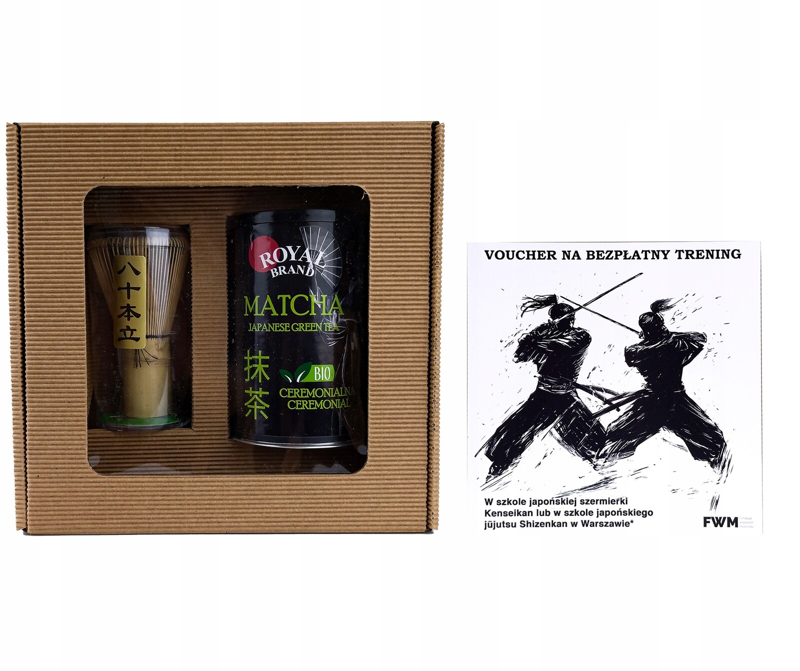 Sada do Matcha Ceremoniální Bio 100 g s Chasen Voucherem Samuraj Trénink