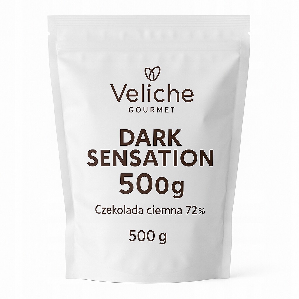 Dark Sensation 72% Tmavá čokoláda 72% balení 500 g Veliche