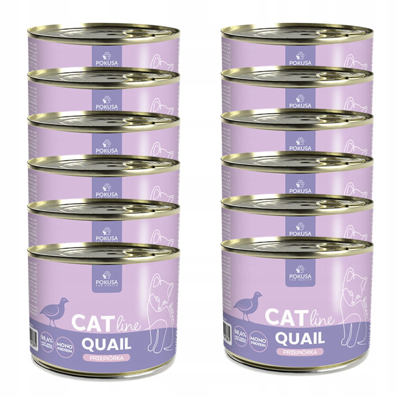 Pokusa CatLine mokré krmivo pro koťata Quail 12x200g Set