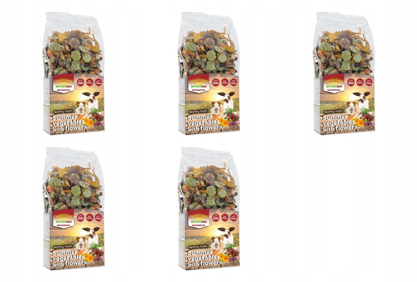 Pochoutka Nature Land Botanical letní zelenina s květy 100g balení 5 ks