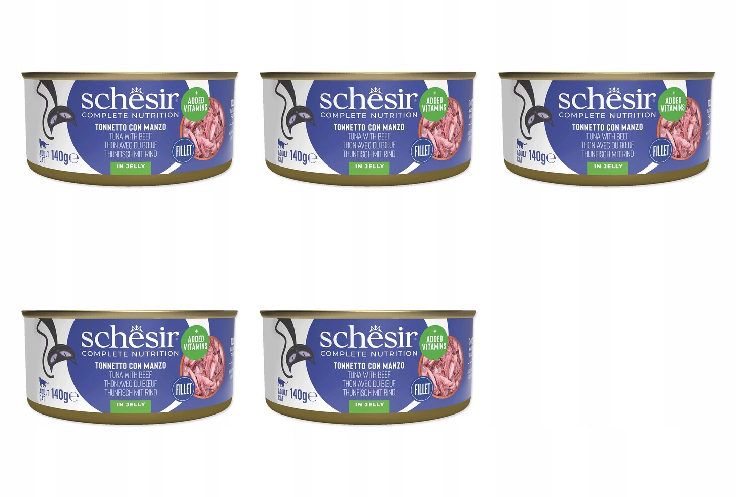 Konzerva Schesir tuňák a hovězí 140g balení 5 ks