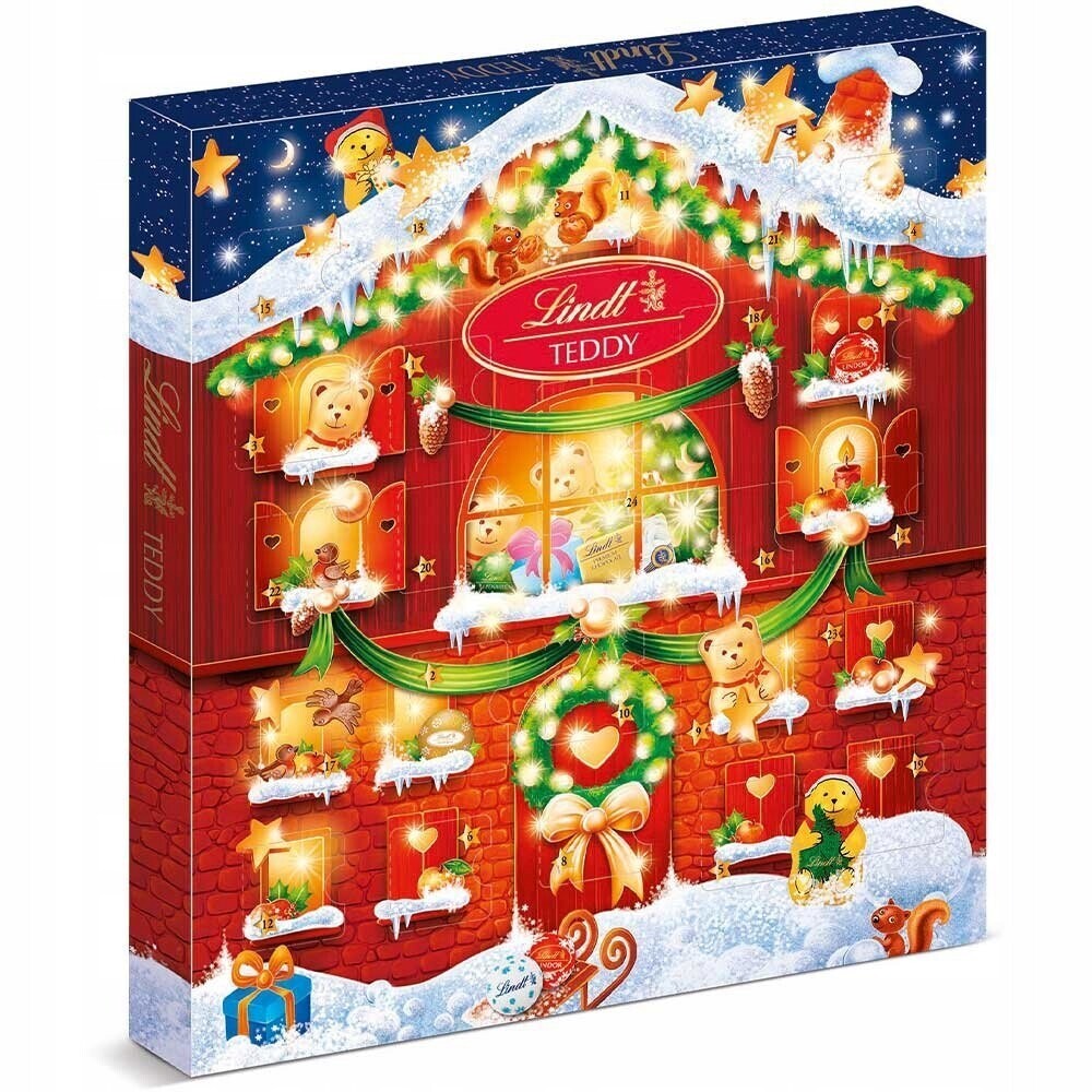 Lindt Teddy Adventní kalendář Mix 7 příchutí 128 g
