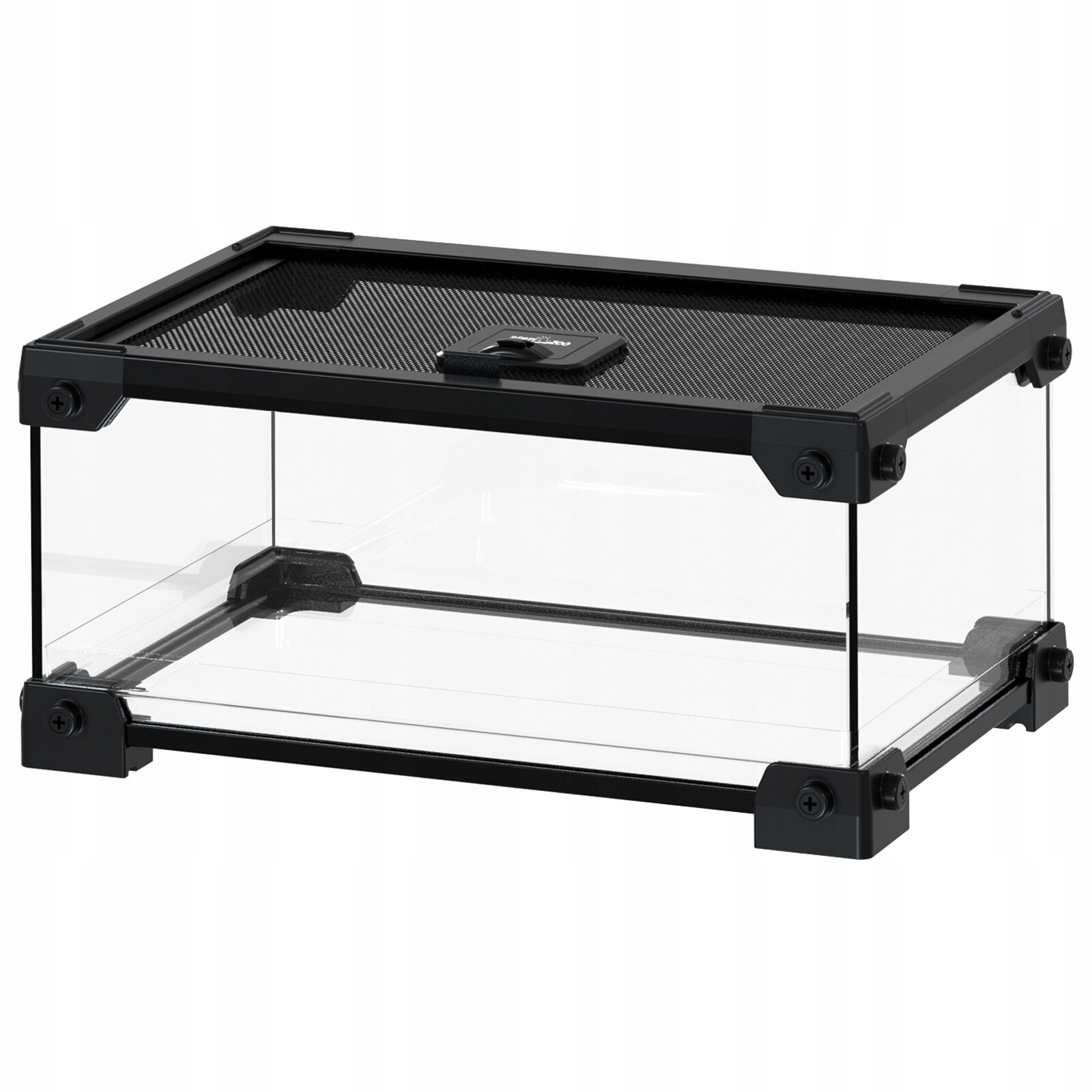 Skleněné Terárium S Síťkou Pro Obojživelníky Malé 30X20X15 CM