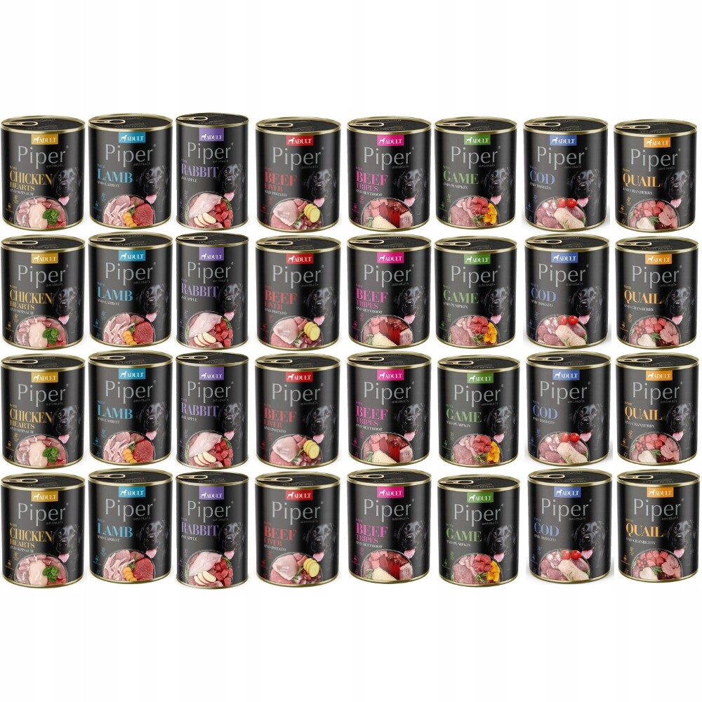 Dolina Noteci Piper Animlas Vlhké krmivo MIX Chutí 32x800g