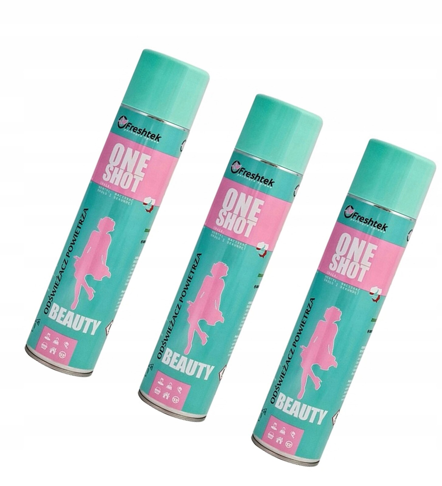 Freshtek One Shot Beauty 600 ml neutralizátor osvěžovač vzduchu 3 ks