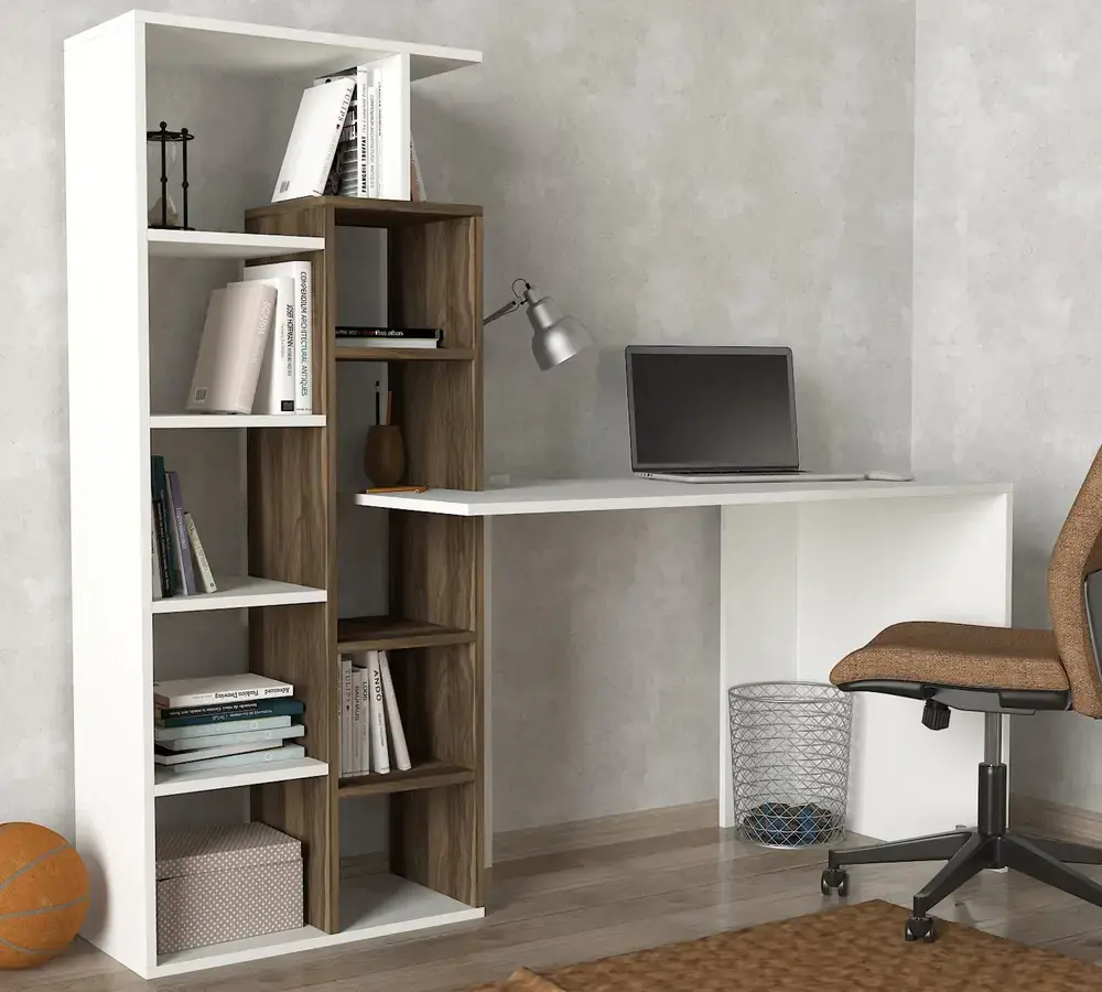 Casarredo Psací stůl PARKES - bílá/ořech