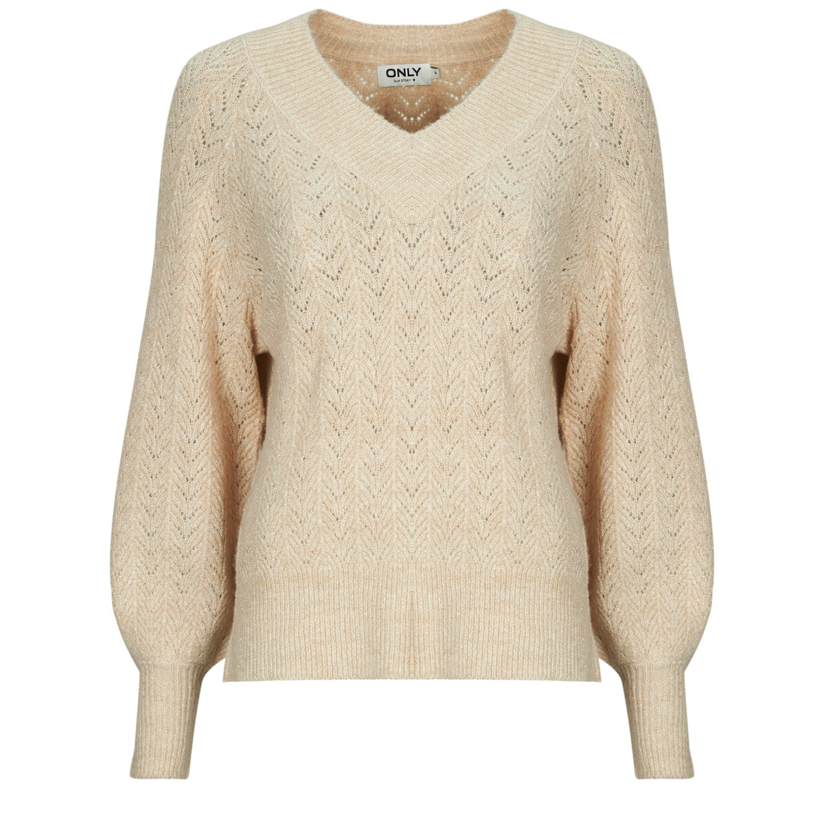 Only  ONLLUCILLA LS GLITTER  Béžová