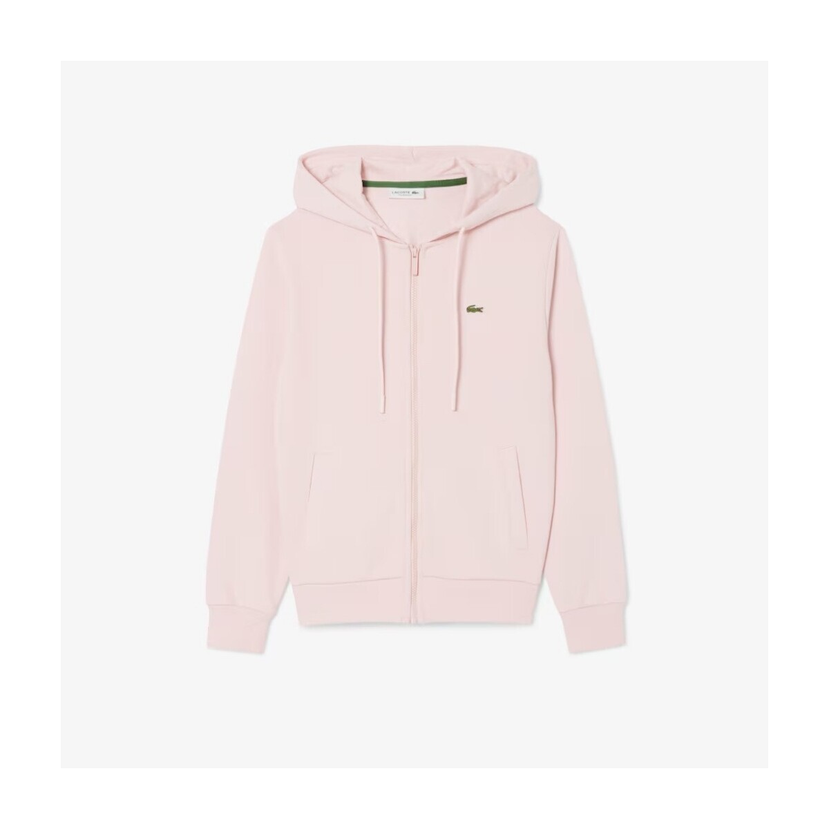 Lacoste  ZIPPED FLEECE HOODIE  Růžová
