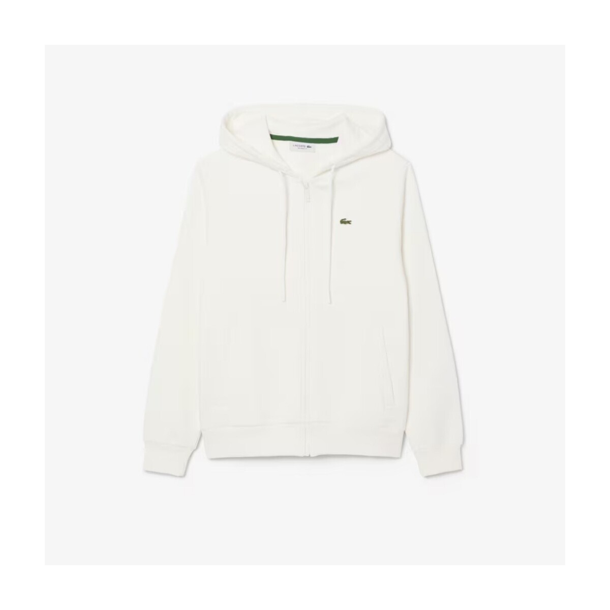 Lacoste  ZIPPED FLEECE HOODIE  Bílá