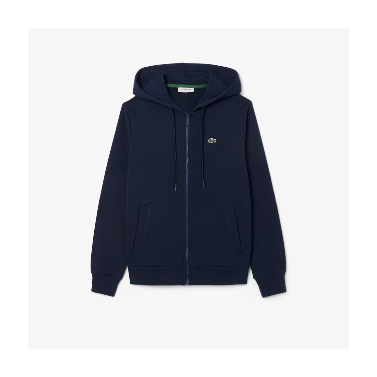 Lacoste  ZIPPED FLEECE HOODIE  Modrá