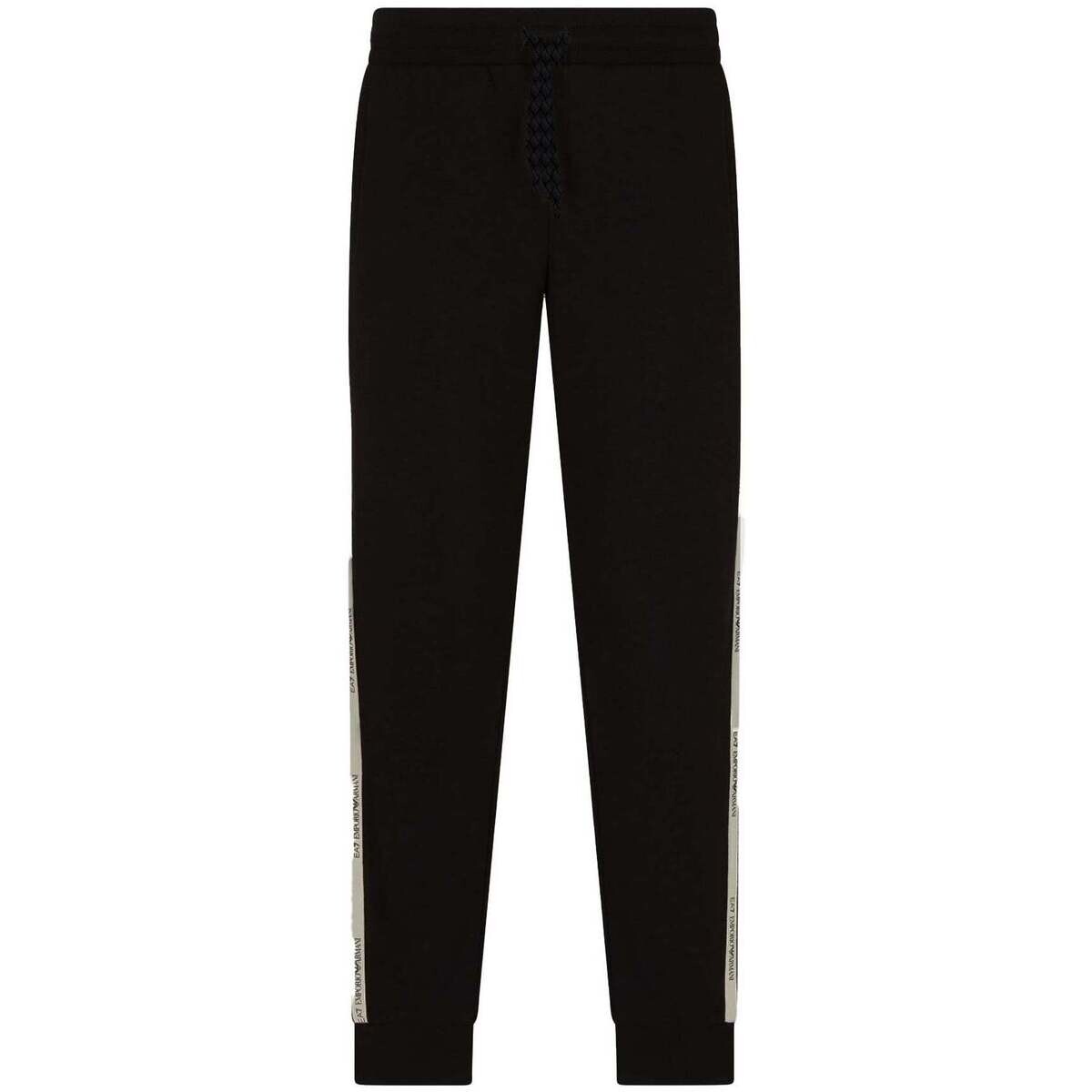 Ea7 Emporio Armani  Logo Series Tape Jogger Pants Black  Černá