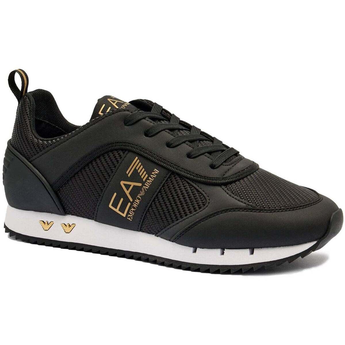 Ea7 Emporio Armani  Mesh Runner Trainers Black/Gold/White  Černá