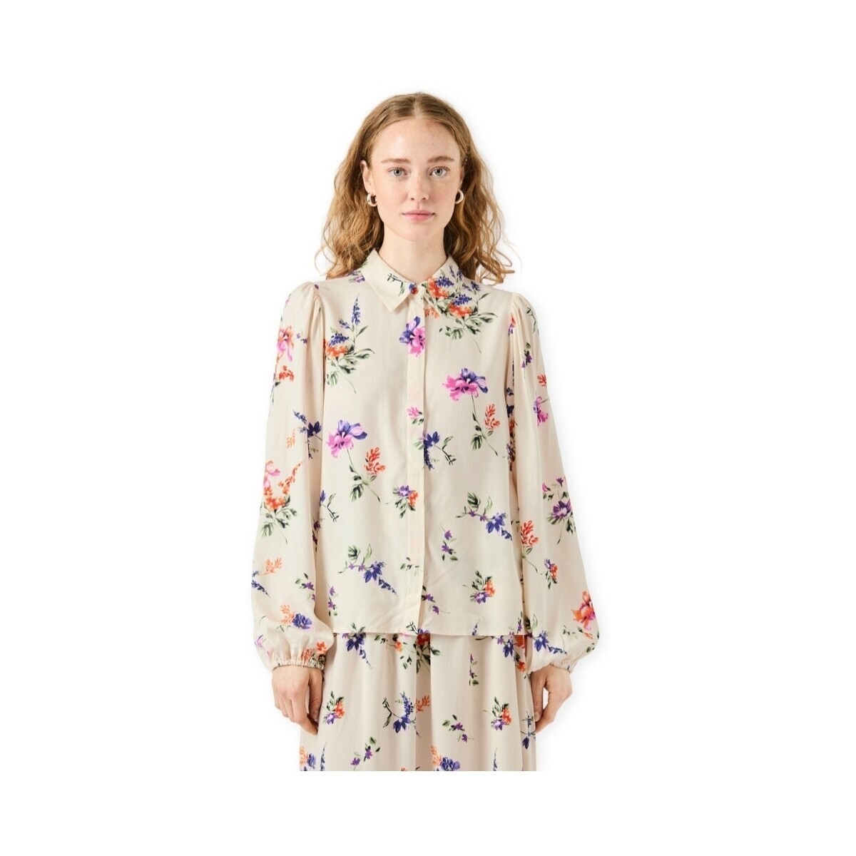 Y.a.s  YAS Noos Asina Shirt - Whitecap Gray  Béžová