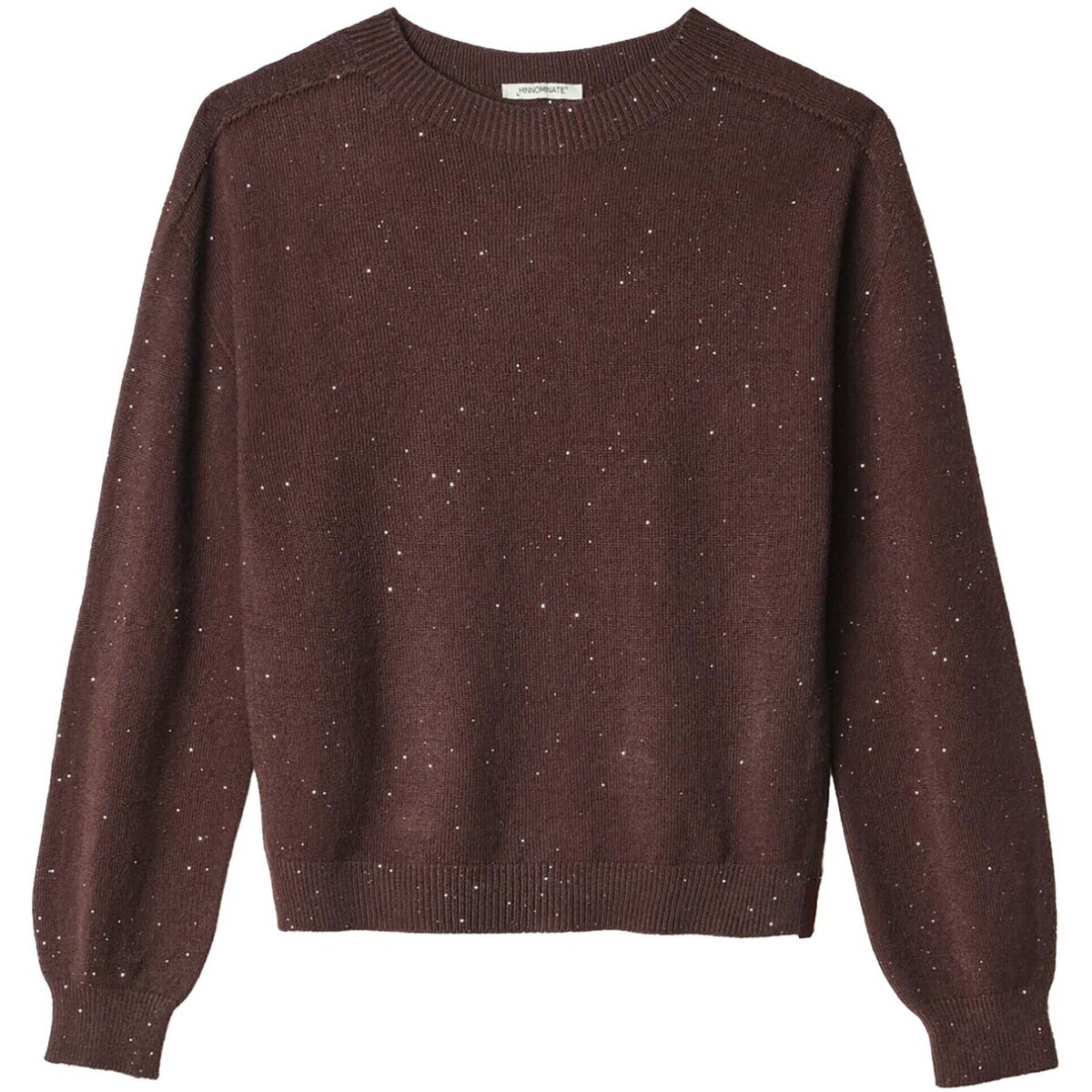 Hinnominate  Maglia Paricollo In Maglia Con Paillettes  Hnědá