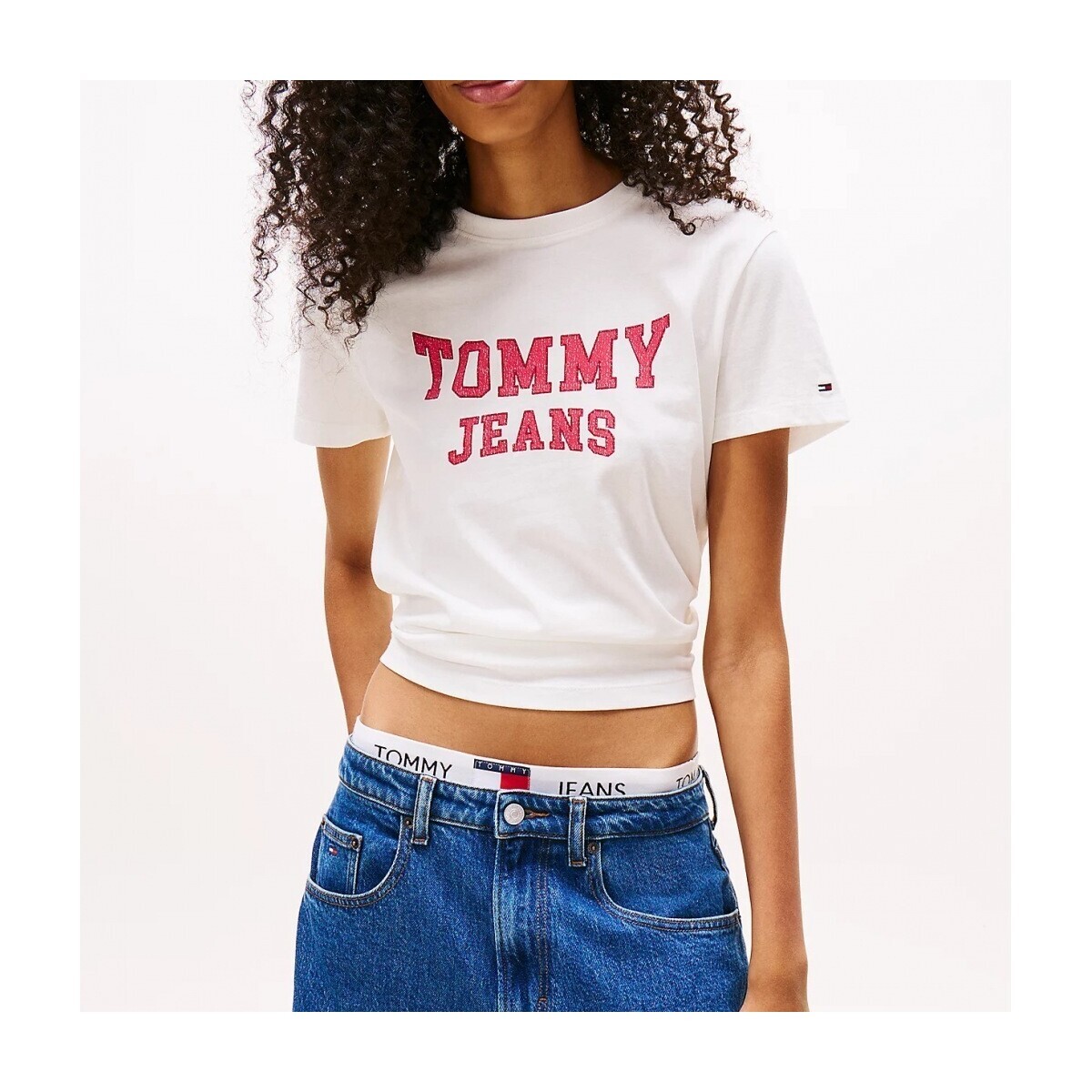 Tommy Jeans  TJW REG VARSITY TEE EXT  Bílá