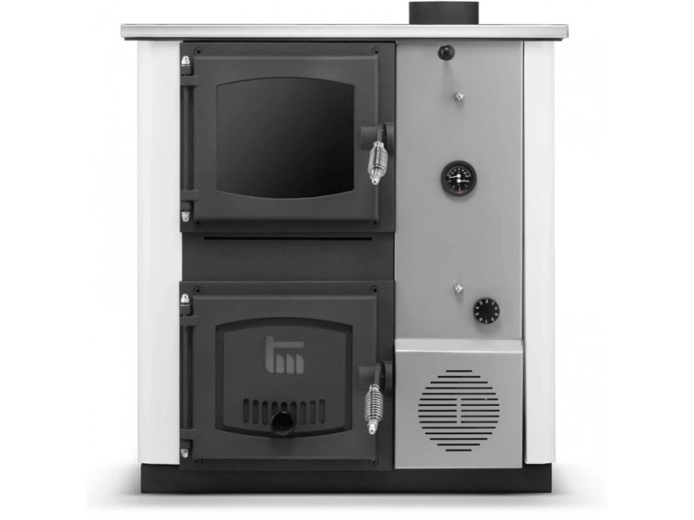 Kuchyňská kamna / Kotel s výměníkem TEMY PRO 18 kW Pravá/Bílá