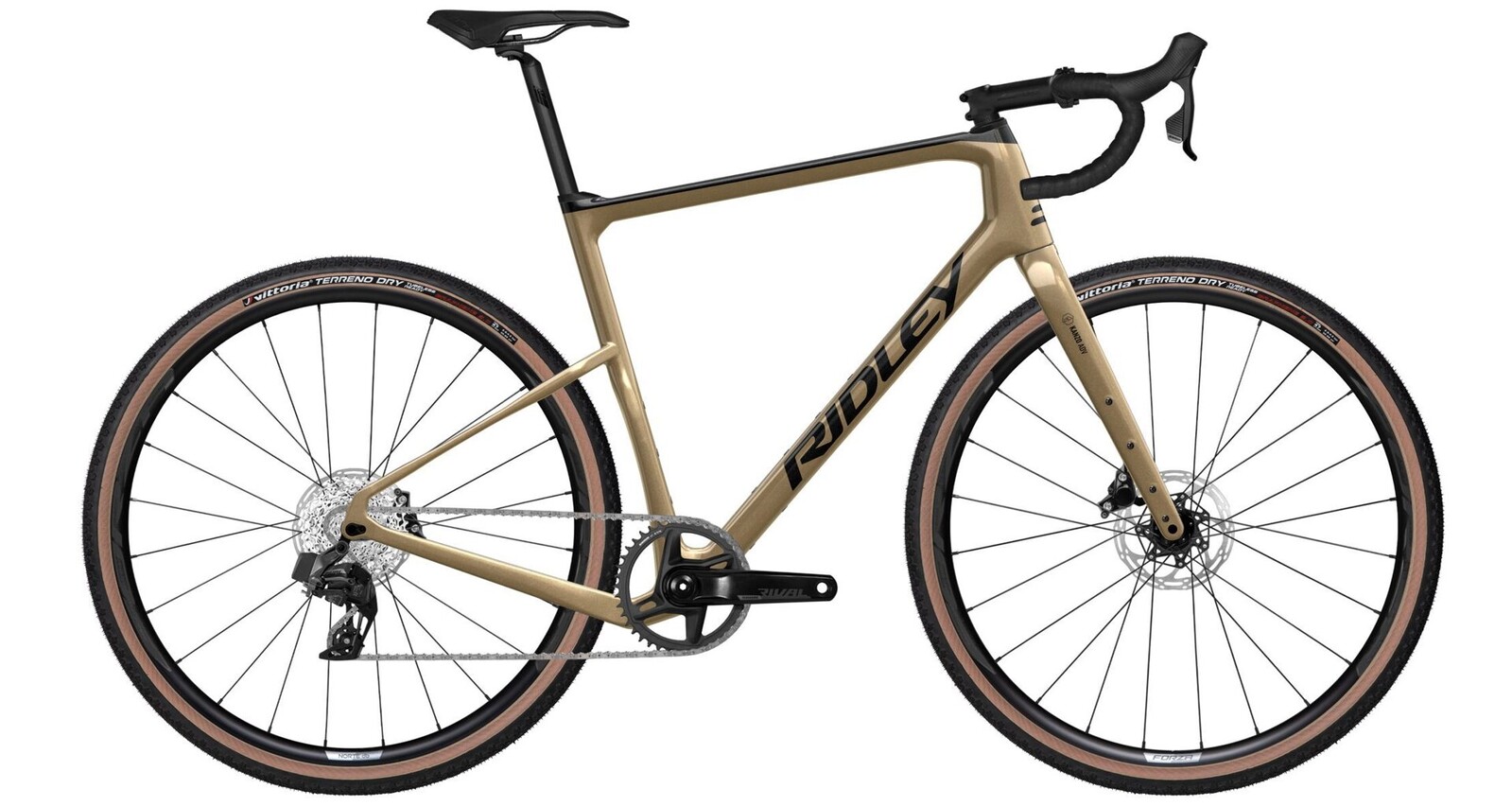 Gravel kolo Ridley Kanzo Adventure Rival XPLR - Desert Dune Metallic/Black Metallic Velikost: M