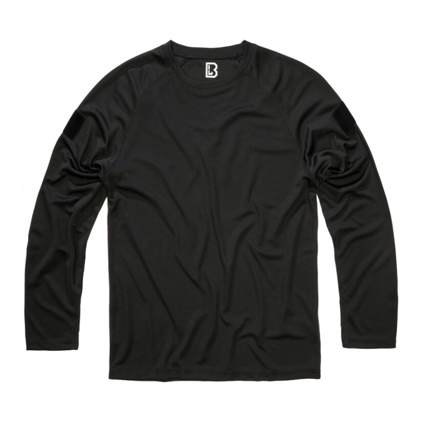 Tričko Brandit Quickdry Long - černé, S