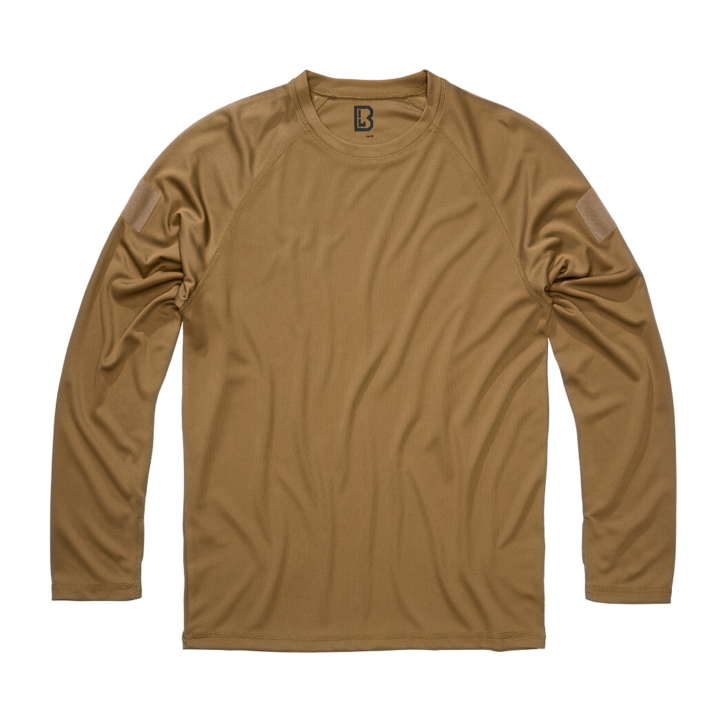 Tričko Brandit Quickdry Long - coyote, S