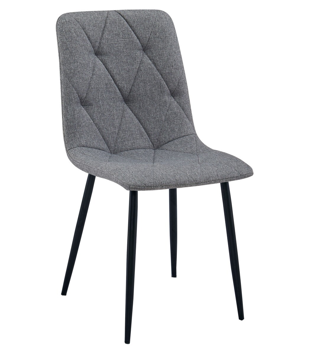 Šedá jídelní židle LIBRA s černými nohami