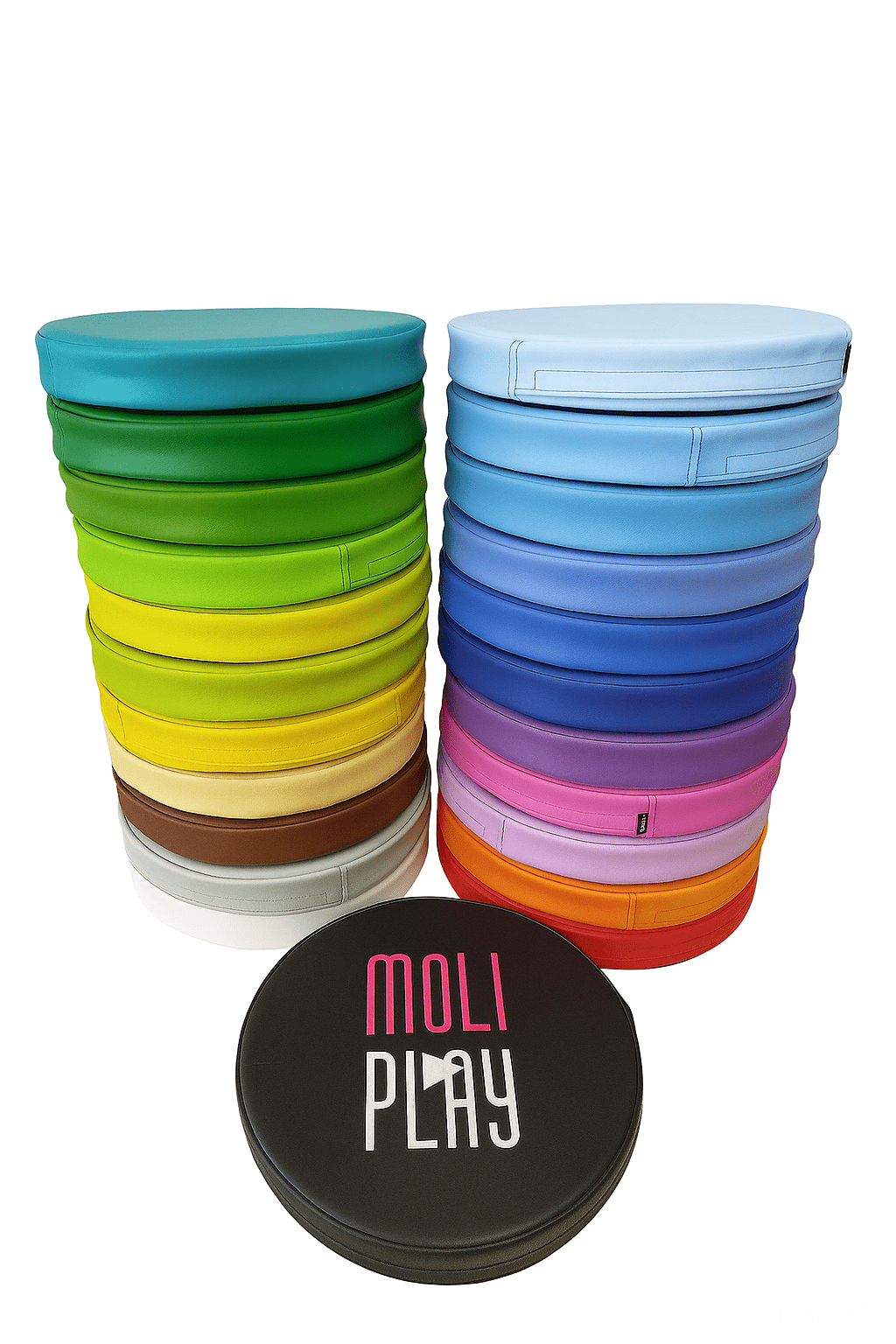 Sada podsedáků Moliplay koženka 23 kusů 35 x 5 cm