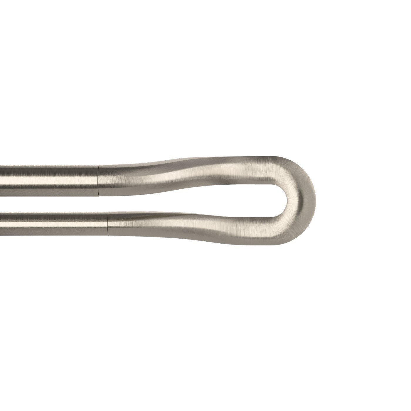 Stříbrná roztažitelná dvojitá garnýž 107-305 cm Umbra MIDNIGHT pro zatemňovací závěsy