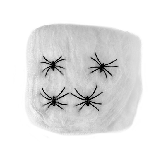 Rappa Pavoučí síť s pavouky - bílá - 250222