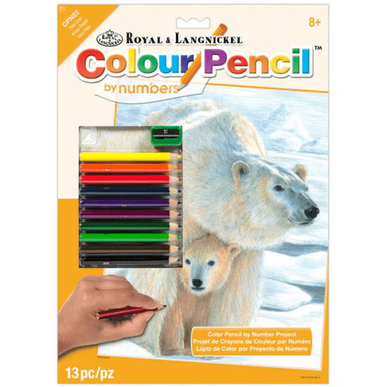 Royal & Langnickel Malování podle čísel pastelkami - Lední medvěd - CPN22