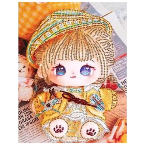 Norimpex Diamantový obrázek - Hadrová panenka  - 23 x 30 cm - 2000963