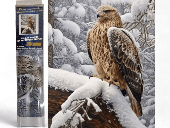 Norimpex Diamantový obrázek - Orel v zimní krajině - 30 x 40 cm - 2002225