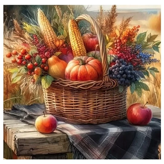 Norimpex Diamantový obrázek - Sklizeň - 30 x 40 cm - 2001848