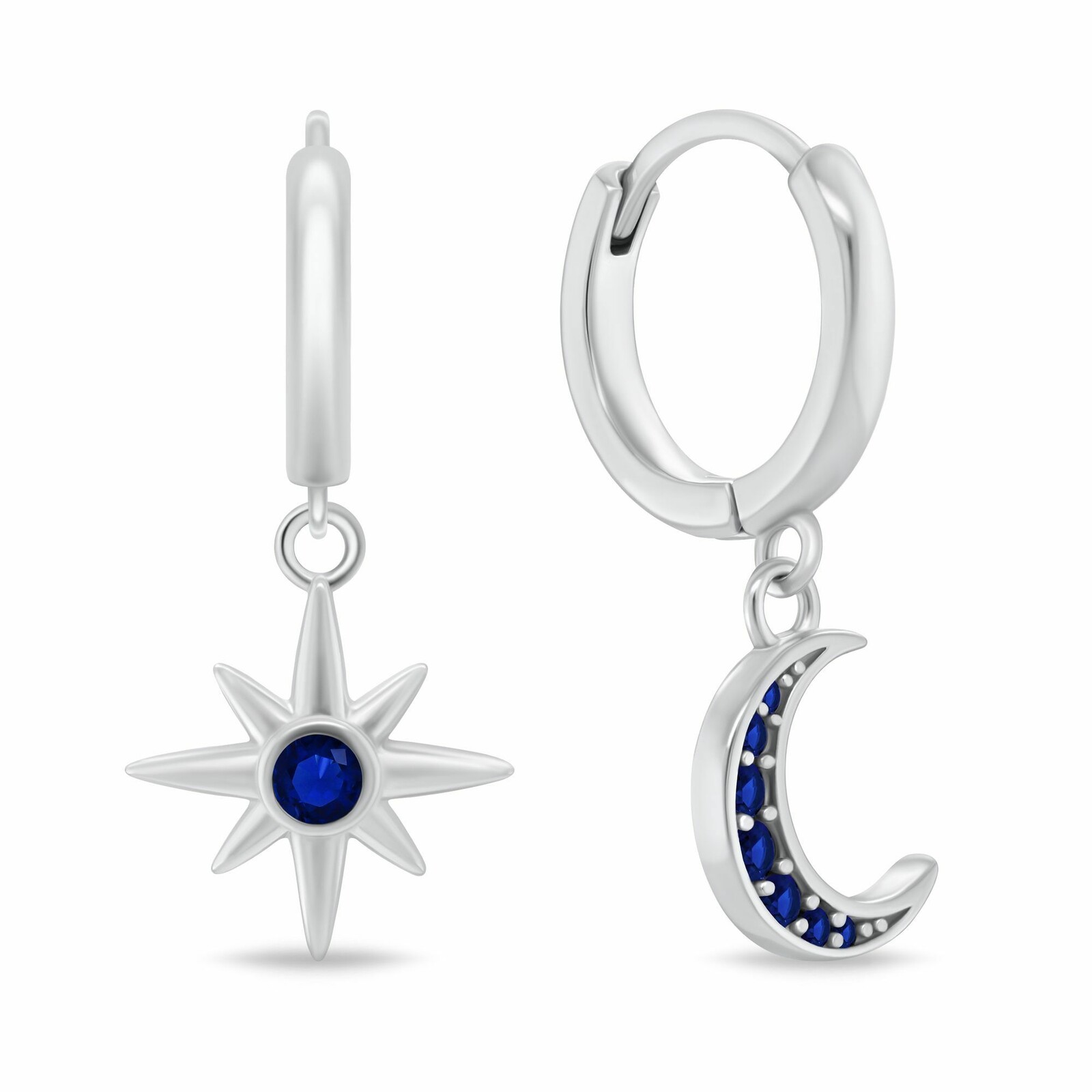 Brilio Silver Stříbrné asymetrické náušnice se zirkony EA1221W