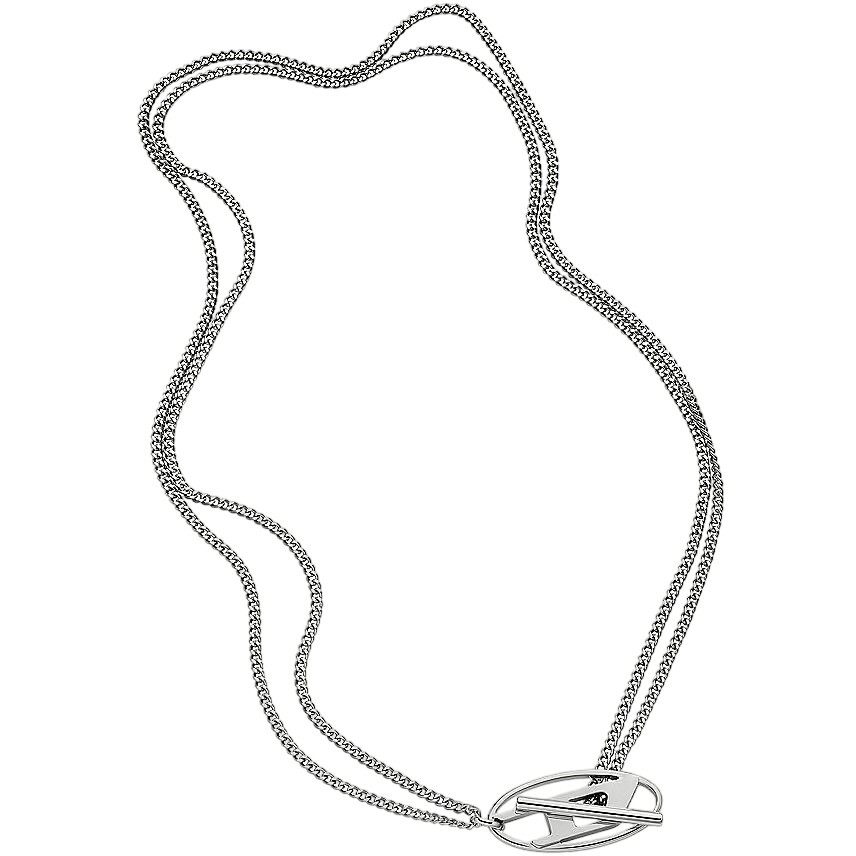 Diesel Dvojitý ocelový náhrdelník s logem DX1534040