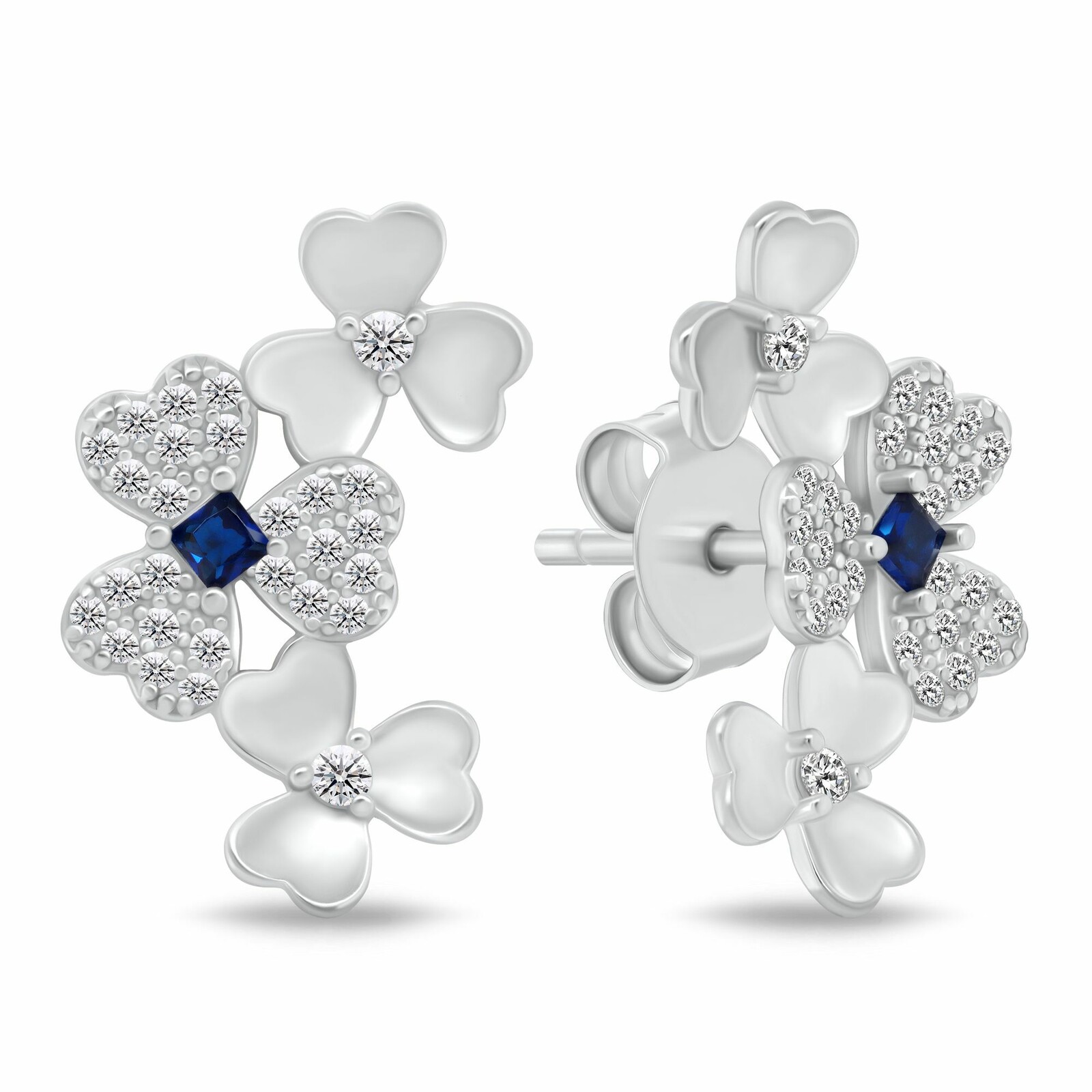 Brilio Silver Stříbrné náušnice se čtyřlístky pro štěstí EA1209WB
