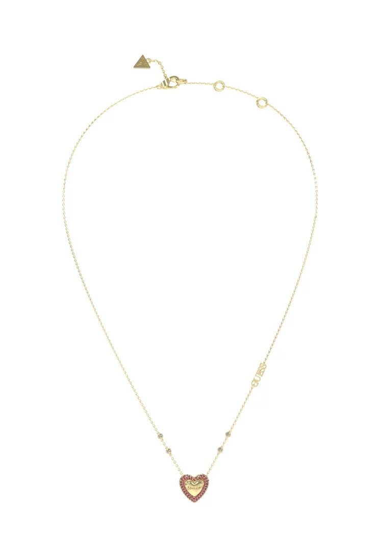 Guess Srdíčkový pozlacený náhrdelník Beloved JUBN05007JWYGPKT/U