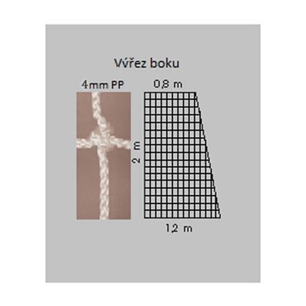 Kv řezáč Síť házená bílá 4mm
