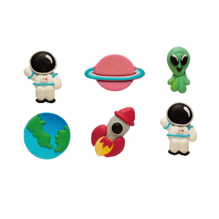 Cukrová dekorace vesmír 6ks - Decora