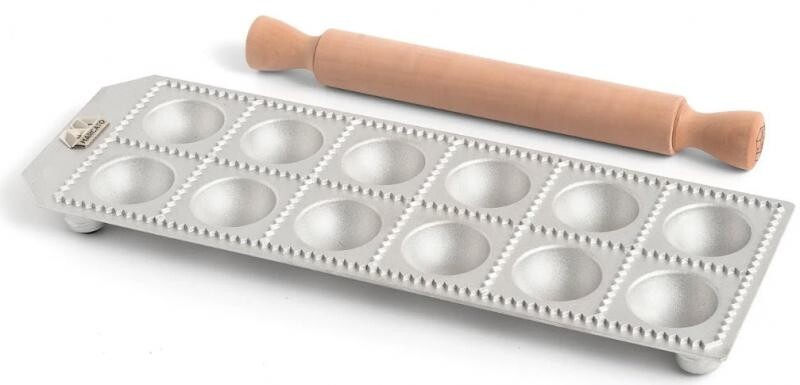 MARCATO Forma na kulaté ravioli, 12 ks + váleček RA-T55X12-CLS