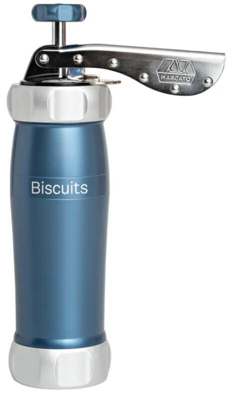 MARCATO Lis na sušenky dvou velikostí + 20 nástavců, modrá BI-DES-POWD-BLU