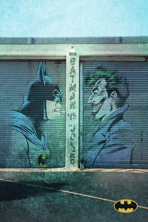 Europosters Umělecký tisk Batman vs. Joker - Grafitti, 26.7 × 40 cm