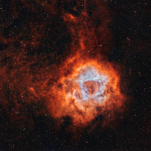 Rolf Geissinger/Stocktrek Images Fotografie NGC 2237, the Rosette Nebula, with, Rolf Geissinger/Stocktrek Images, 40 × 40 cm