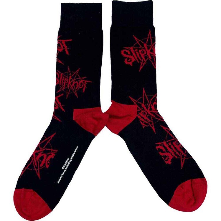 ROCKOFF Ponožky Slipknot - Logo & Nonagram, EU 40 - 45 (UK 7 - 11; US 7,5 - 11,5)