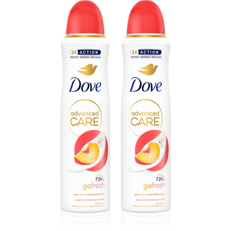 Dove Advanced Care Peach & White Blossom výhodné balení