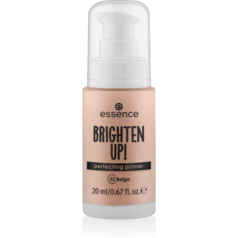 essence BRIGHTEN UP! Perfecting Primer tekutá podkladová báze pod make-up odstín 02 Beige 20 ml