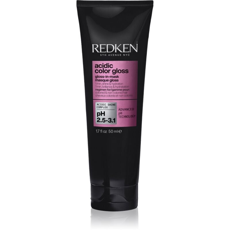 Redken Acidic Color Gloss Acidic Color Gloss Mask vyživující a hydratační maska na vlasy pro lesk a hebkost vlasů 50 ml