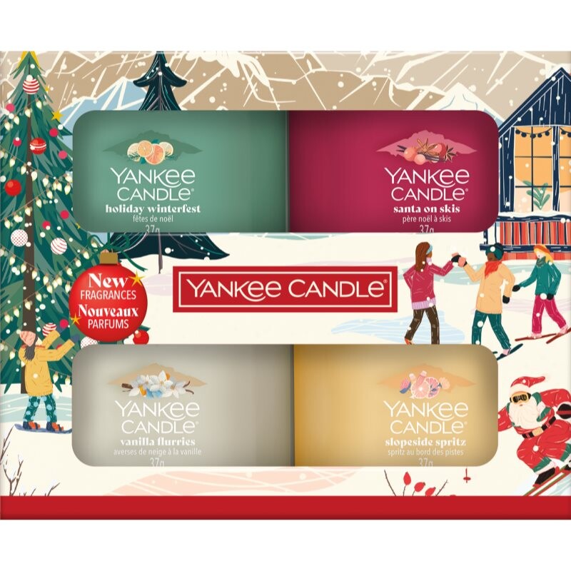 Yankee Candle Christmas Collection 4 Votive Candles dárková sada