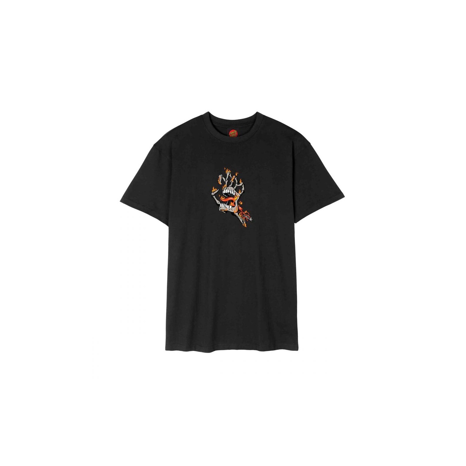 triko SANTA CRUZ - Burnt Bone Hand T-Shirt Black (BLACK)