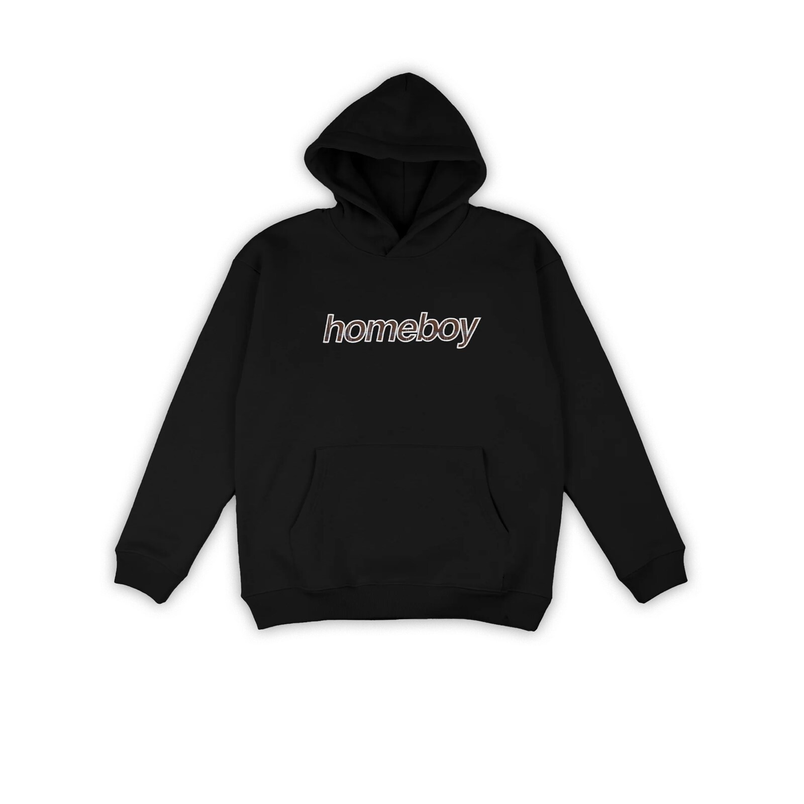 mikina HOMEBOY - Plaid Helvetica Hood Black (BLACK-10) velikost: XL